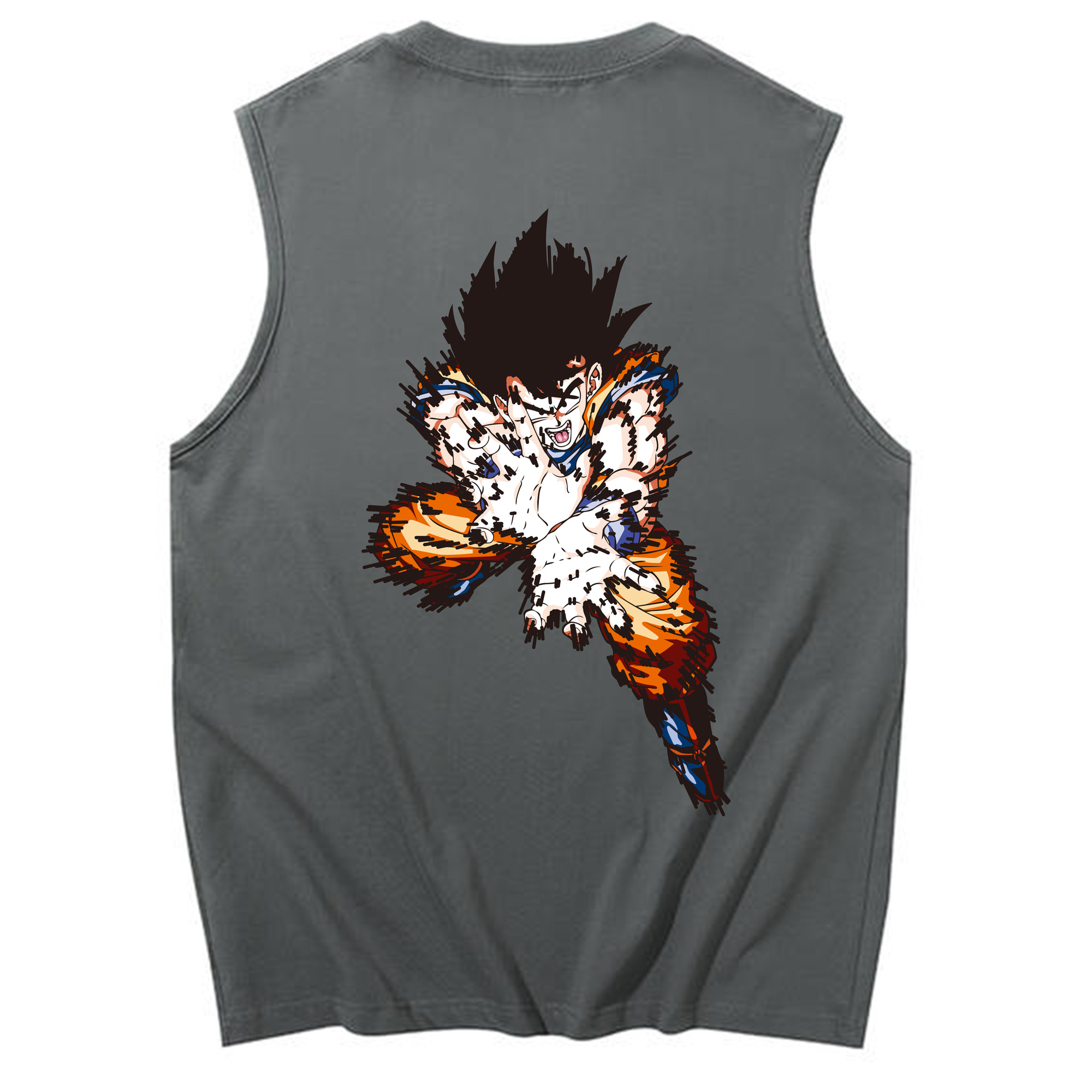 （画像用） ドラゴンボール 孫悟空（そん ごくう）Son Goku カカロット DRAGON BALL Kakarotto コットン100％タンクトップ（背面プリント）